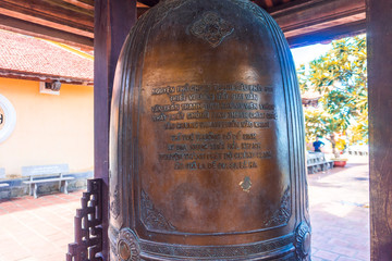 Old copper bell in Van Son Pagoda in Con Dao island, Vietnam