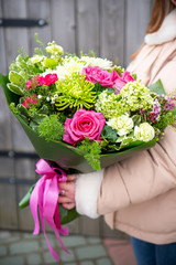 Obraz na płótnie Canvas Romantic bouquet for engagement wedding celebration floral event in flowershop