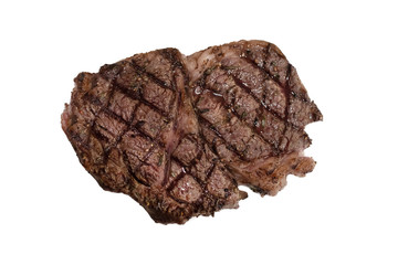 Isolated Ribeye Steak on White Background