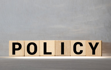 POLICY word on blocks