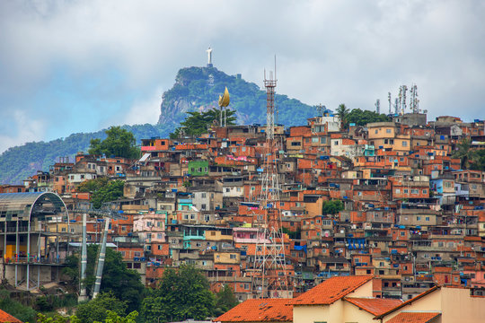 Rio de Janeiro, Brazil, view of the Morro da Providencia favela)
 The Providencia favela is the first favela in the history of Rio de Janeiro. All of the mountain, on which there are slums, called fav