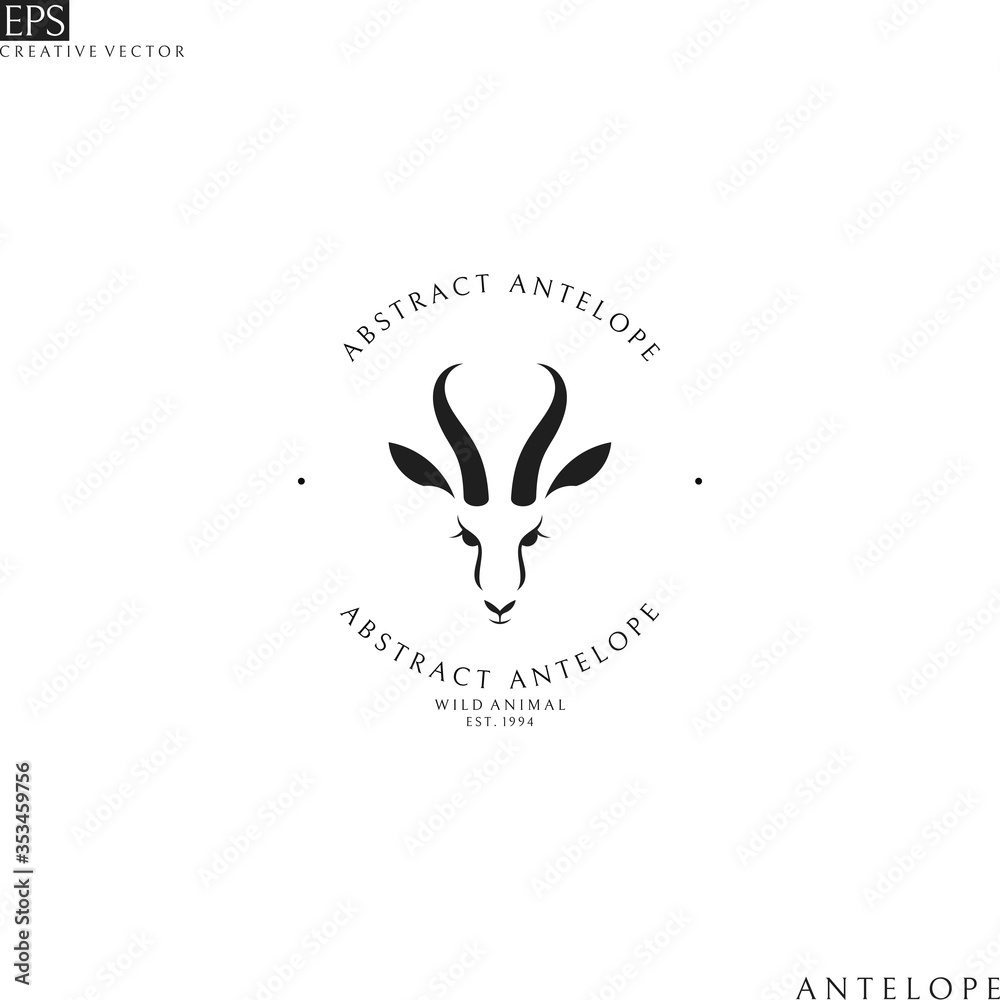 Canvas Prints antelope springbok. logo template