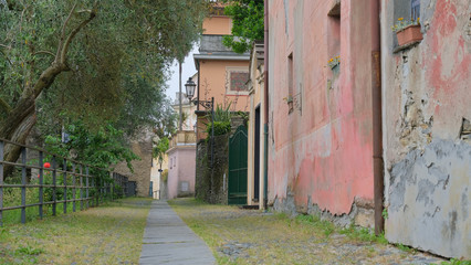 Il villaggio di San Salvatore a Cogorno, Genova, Liguria, Italia.