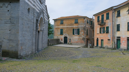 Il villaggio di San Salvatore a Cogorno, Genova, Liguria, Italia.