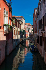 Fototapeta na wymiar Venice canal. A romantic place in the heart of Venice.