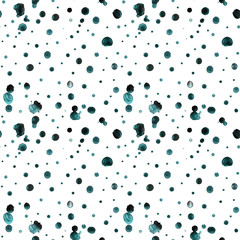 blue spots of paint seamless patern