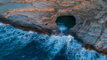 Giola, natural sea water pool located on Thassos island