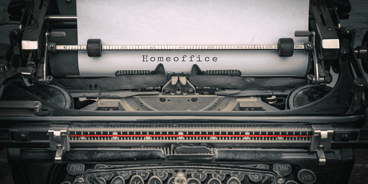 Homeoffice Background Vintage - Close-up Of Old Typewriter 
