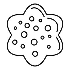 Food biscuit icon. Outline food biscuit vector icon for web design isolated on white background