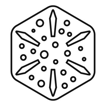recommend clip art: Decorated biscuit icon. Outline decorated biscuit vector icon for web design isolated on white background
