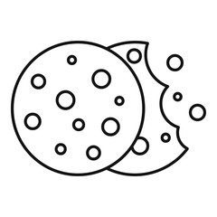 Christmas biscuit icon. Outline christmas biscuit vector icon for web design isolated on white background