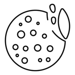 Bite homemade biscuit icon. Outline bite homemade biscuit vector icon for web design isolated on white background