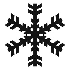 Christmas snowflake icon. Simple illustration of christmas snowflake vector icon for web design isolated on white background