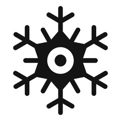 Obraz premium Ice snowflake icon. Simple illustration of ice snowflake vector icon for web design isolated on white background