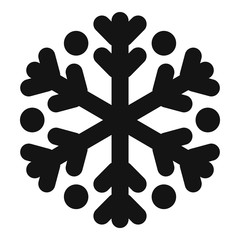 Fototapeta premium Weather snowflake icon. Simple illustration of weather snowflake vector icon for web design isolated on white background
