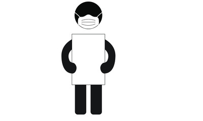 Protesters wearing masks and holding signs and yelling into megaphone to protest or for political demonstration Vector illustration concept. 