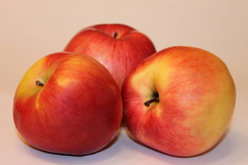three red apples
