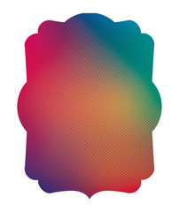 Isolated colored gradient frame banner vector design
