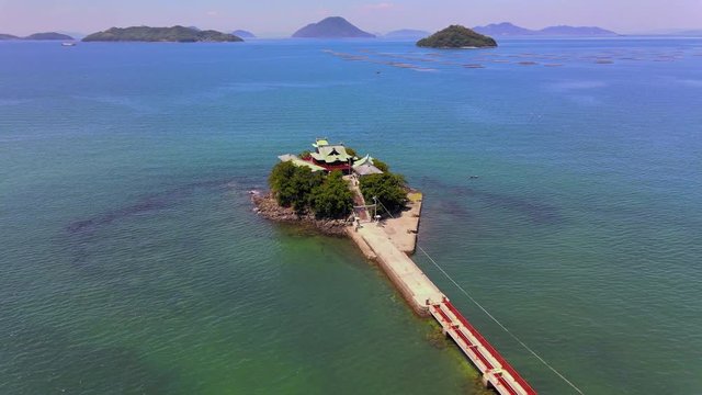 三豊市津嶋神社4Kドローン映像