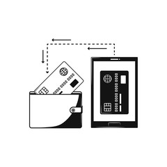 Mobile money transfer Business concept icon isolated on white background