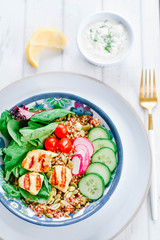 Salad in a bowl close up