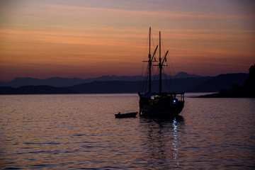 Beautiful view of Padar Island during sunrise at Komodo National Park, East Nusa Tenggara, Indonesia
