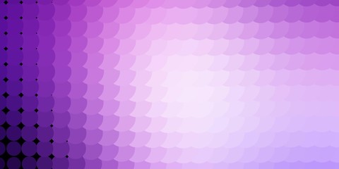 Light Purple vector background with bubbles. Illustration with set of shining colorful abstract spheres. Design for posters, banners.