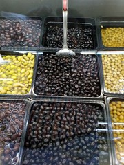 olives on market stall
