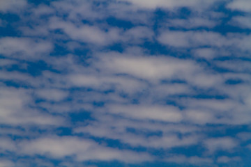 Spring sky with cirrocumulus in Valencia near Mediterranean sea.