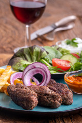 cevapcici with fries