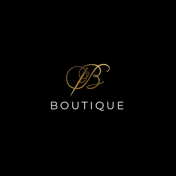 b letter boutique logo design - luxury letter logo