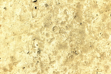 The texture of the old cloved concrete. The surface of the limestone stone. Place for text, background for design.