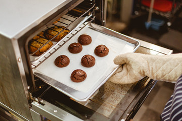 baking cookies in the oven