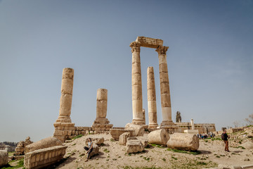 AMMAN, JORDAN - FEBRUARY 15: Streets of Amman the capital city of Jordan, on 15th February 2019 in Amman, Jordan.