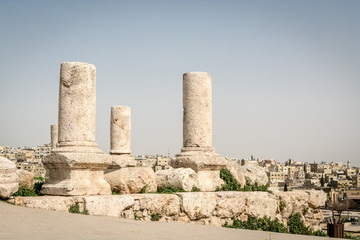 AMMAN, JORDAN - FEBRUARY 15: Streets of Amman the capital city of Jordan, on 15th February 2019 in Amman, Jordan.