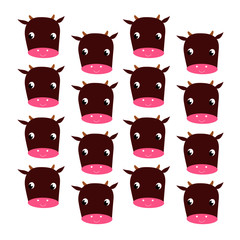Obraz premium Cute Cow design background