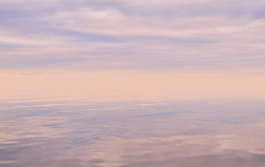 sky reflected in water, background, landscape in pastel colors