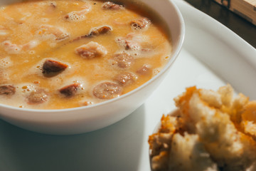 soup with croutons