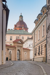 Picturesque old town street, Krakow, Poland