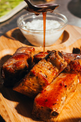 Roasted ribs and potato 
