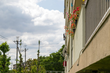 Obraz premium 春日部市にある団地の風景 埼玉県春日部市 日本