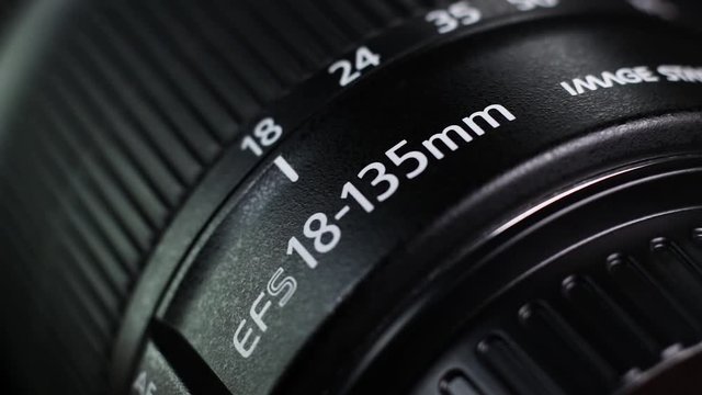 DSLR Camera zoom lens close up inspection
