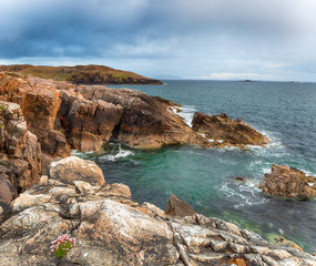 Summer on the cliffs at Hushinish