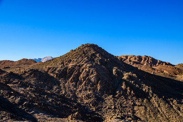 Mountains in arabian desert not far from the Hurghada city, Egypt