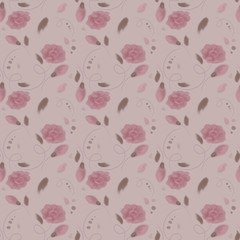 Beautiful seamless floral pattern, background with flowers