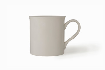 white cup isolated on white