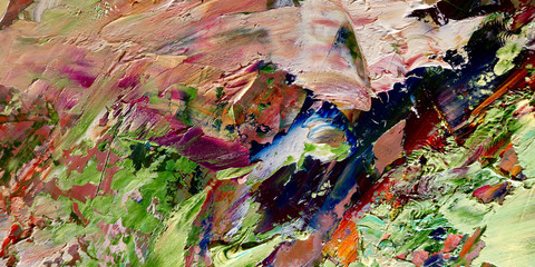 Colorful abstract background wallpaper. Modern motif visual art.  Mixtures of oil paint. Trendy...