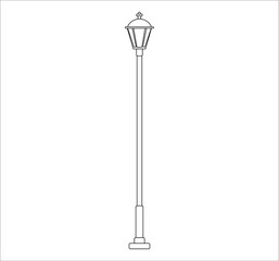 street lamps. illustration for web and mobile