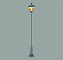 street lamps. illustration for web and mobile