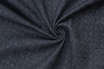 Dark blue tweed texture, gray wool pattern, textured salt and pepper style black and white melange fabric background